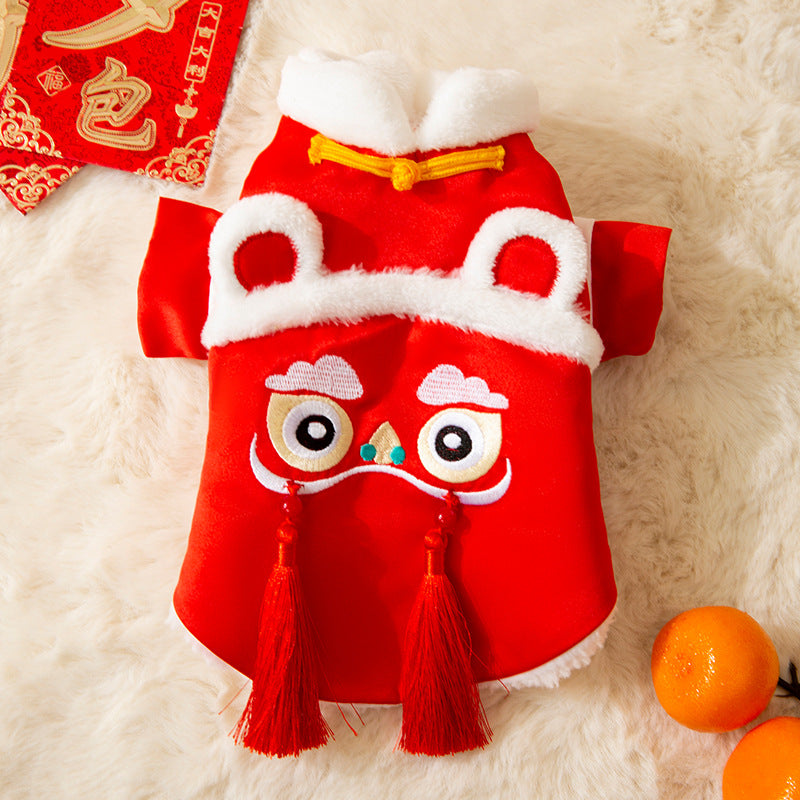 《寵物》多款新年喜慶寵物唐裝保暖棉服